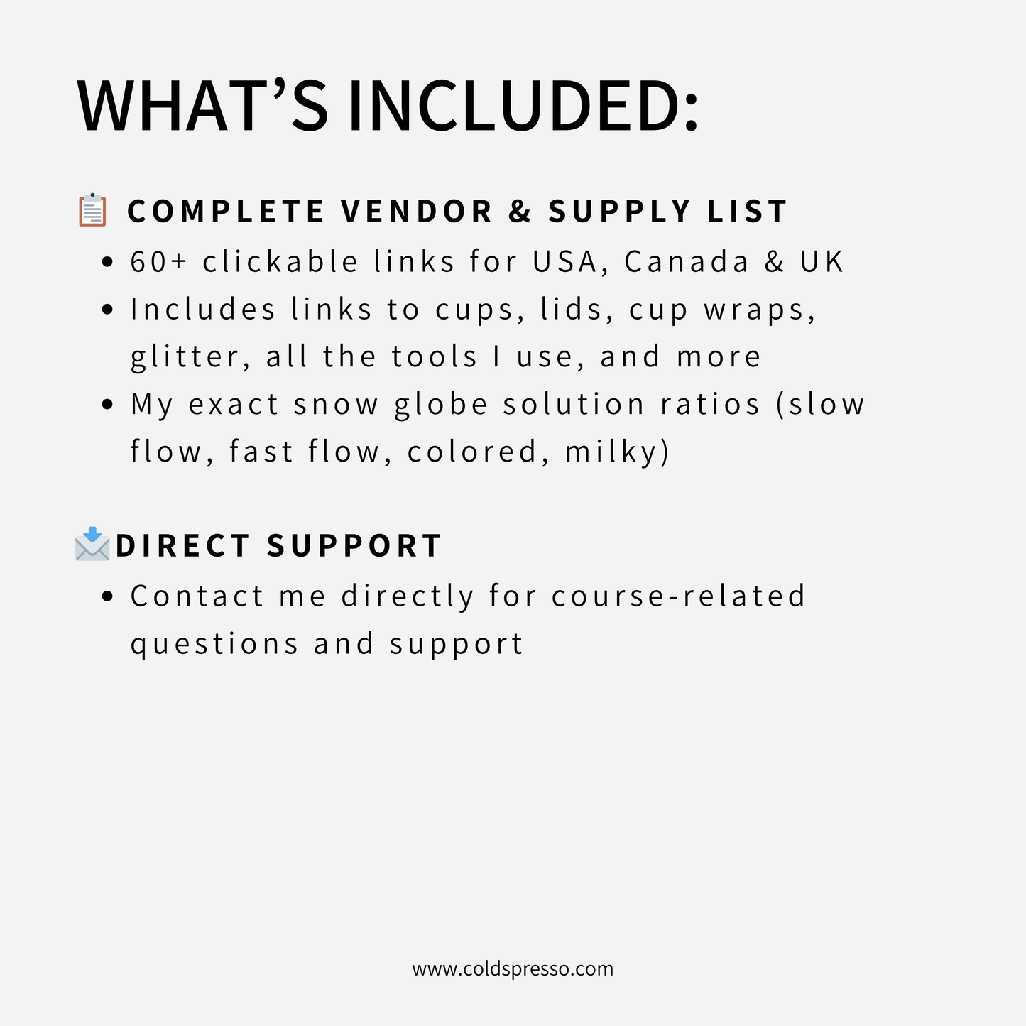 Full Vendor & Supply List - Digital Product