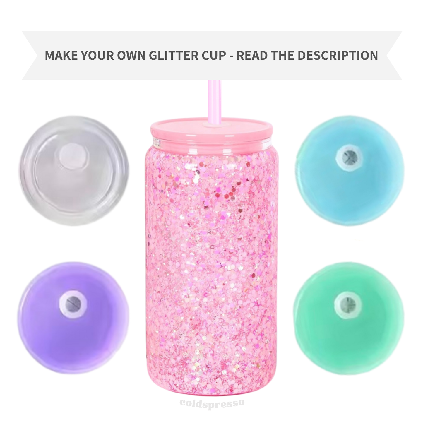 Make Your Own Glitter Snow Globe Plastic Cup