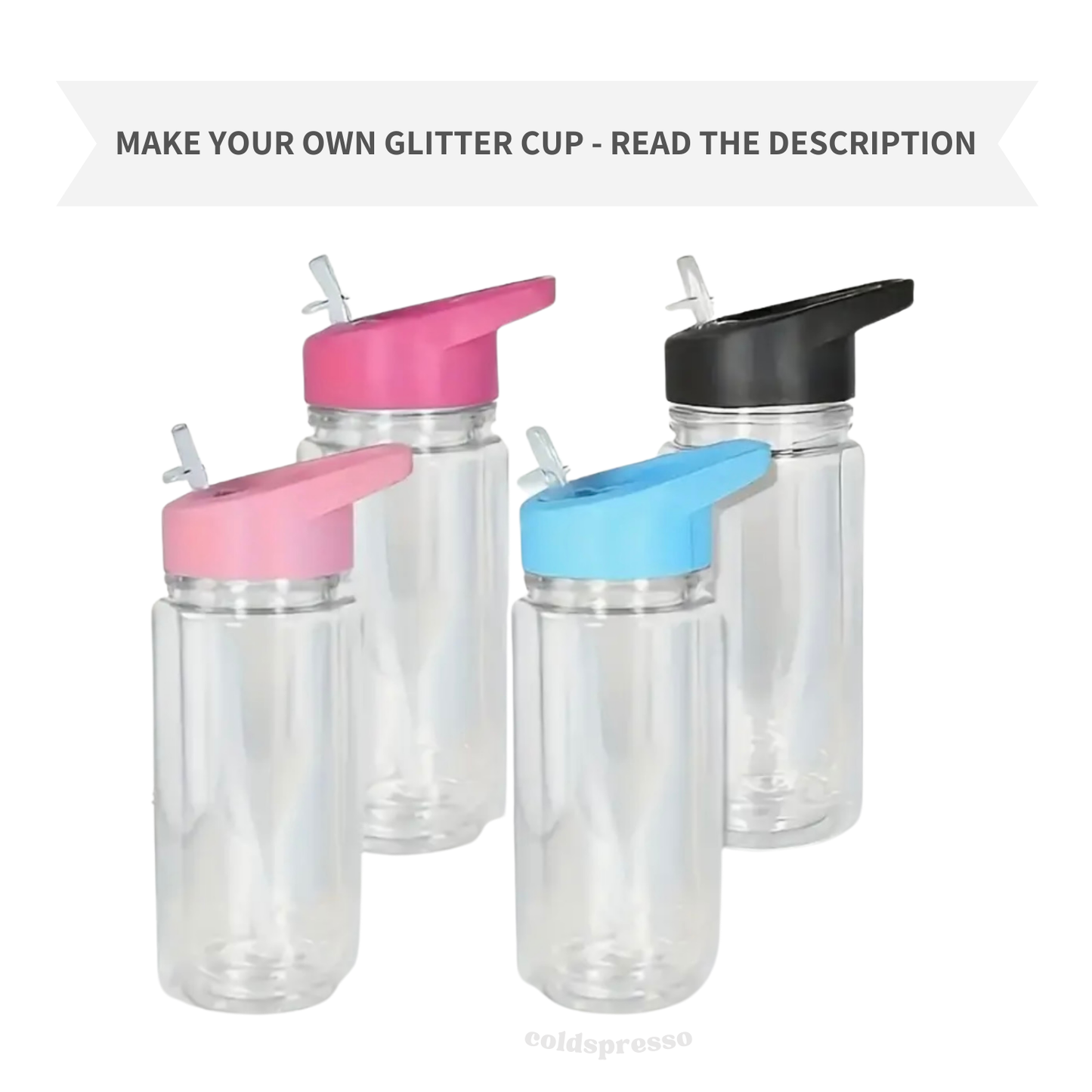 Make Your Own Glitter Snow Globe Kids Plastic Cup