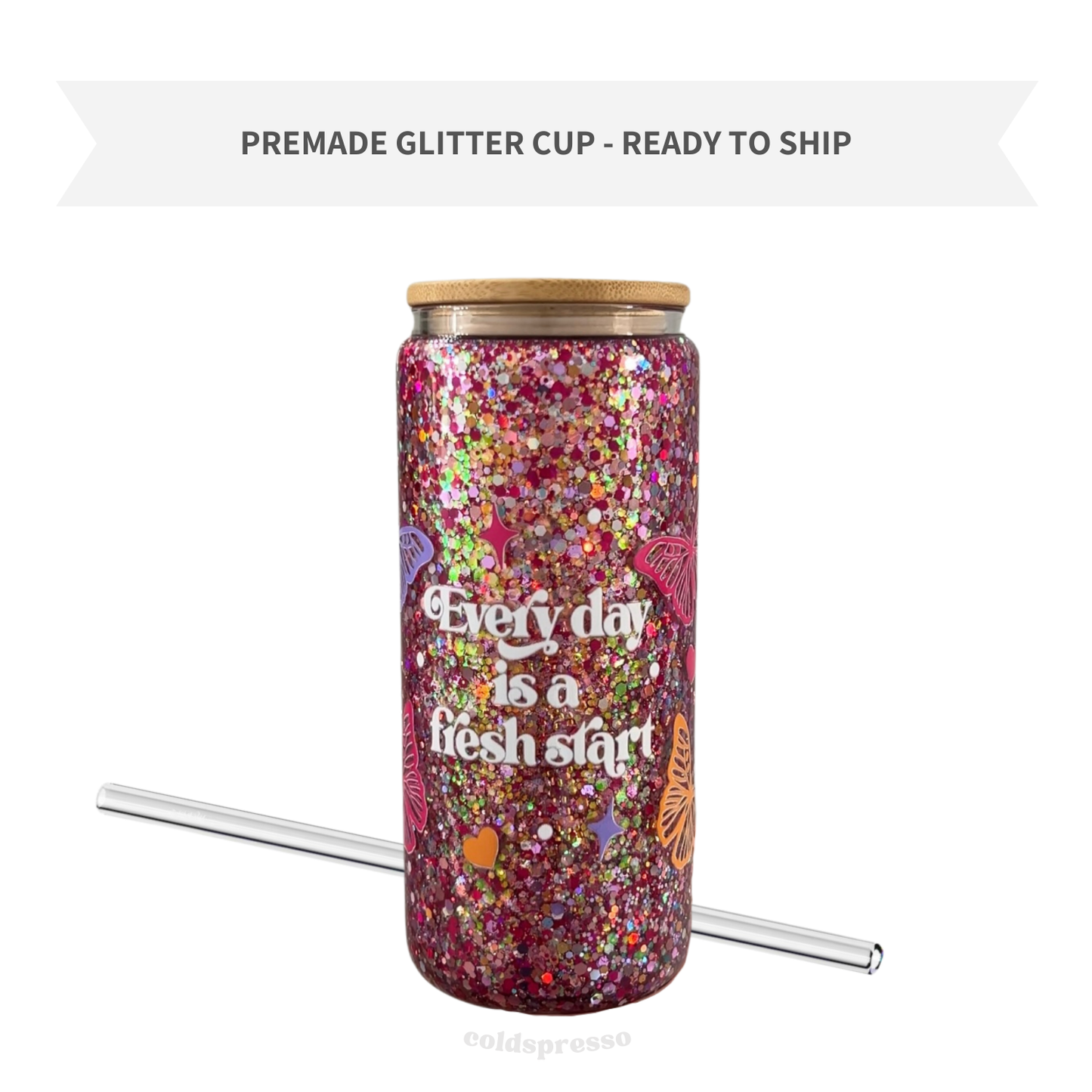 Pink Wisdom | Premade Glass Cup
