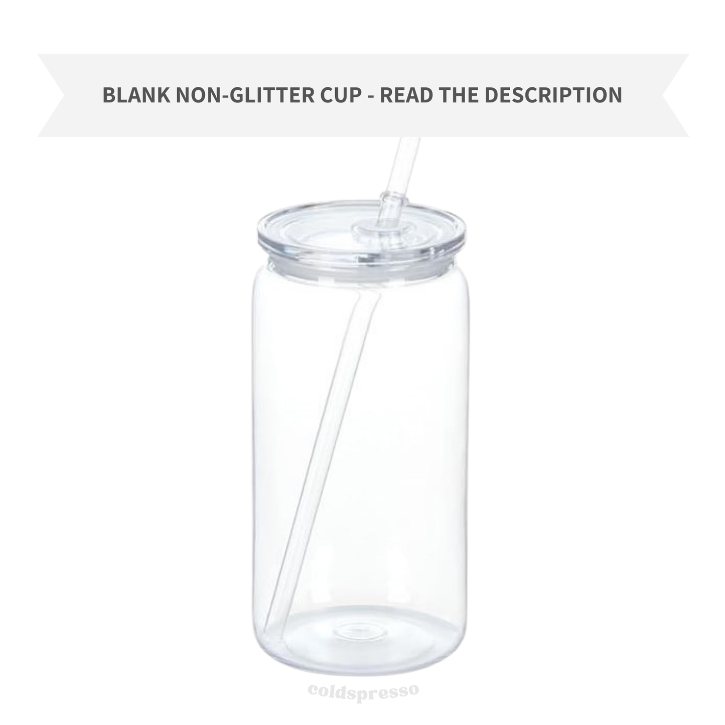 Blank Non-Glitter Plastic Cup