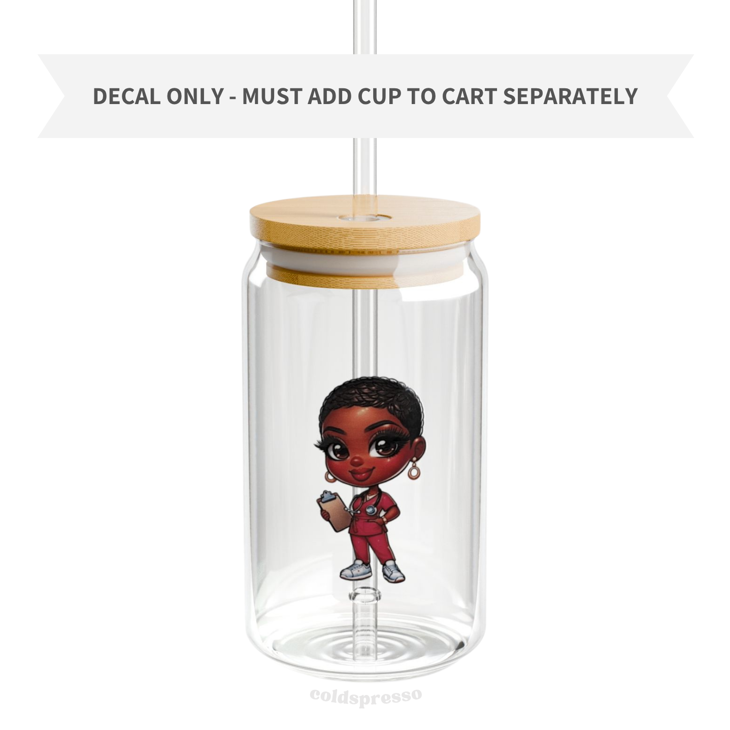 Cup Decal #430 | Nurse Collection
