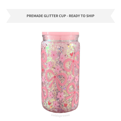 Pink Bow | Premade Plastic Cup