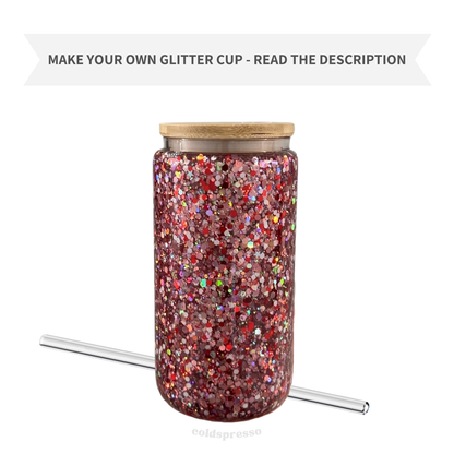 Make Your Own Glitter Snow Globe Glass Cup
