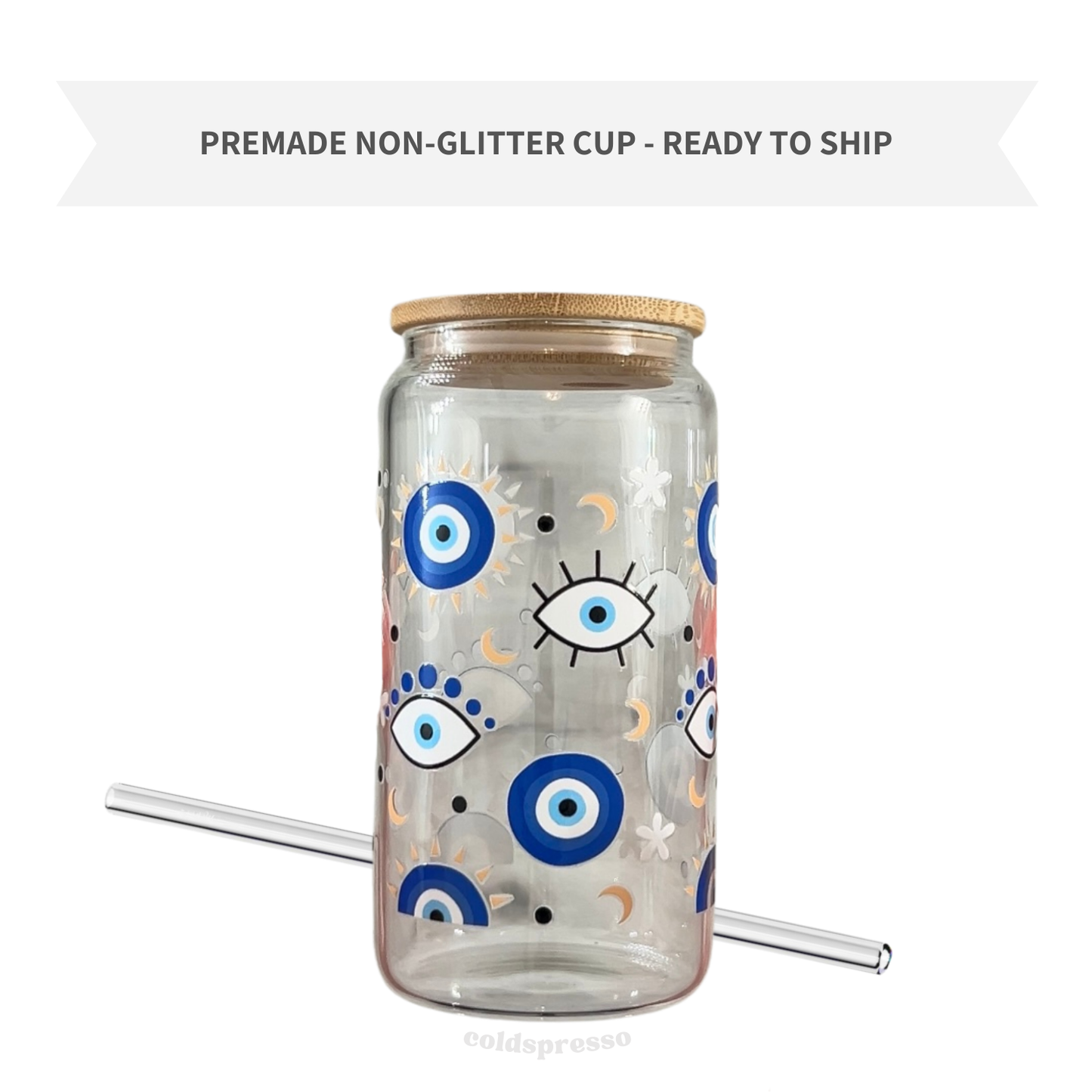 Blue Aura | Premade Glass Cup