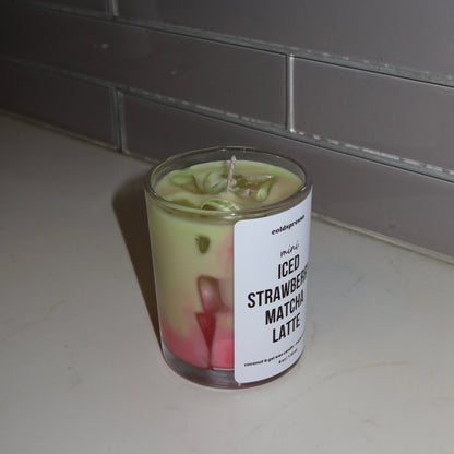 Iced Strawberry Matcha Latte Candle
