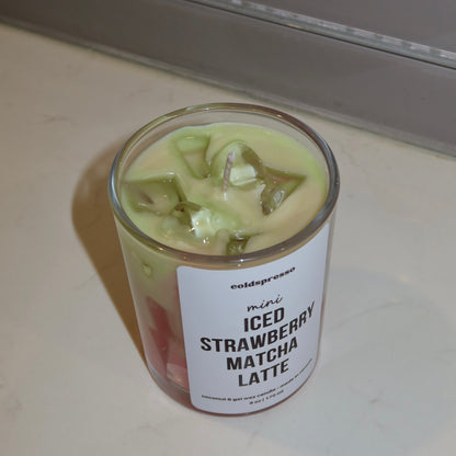Iced Strawberry Matcha Latte Candle