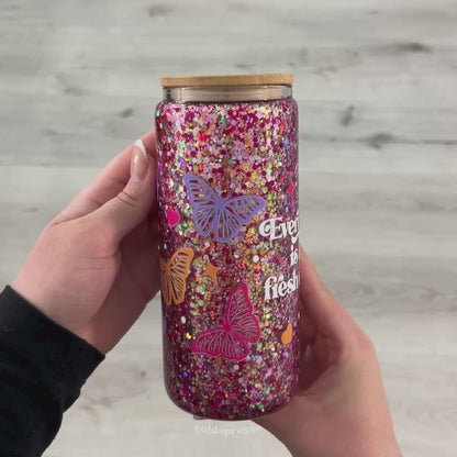Pink Wisdom | Premade Glass Cup