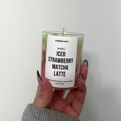 Iced Strawberry Matcha Latte Candle